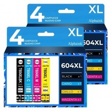 8 CARTUCCE T604XL COMPATIBILI EPSON XP2200 2205 3200 3205 4200 4205 WF2910