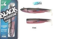 FIIISH BLACK MINNOW COMBO 140 N 4 PINK SILICONE ARTIFICIALE 40 gr ESCA SPINNING