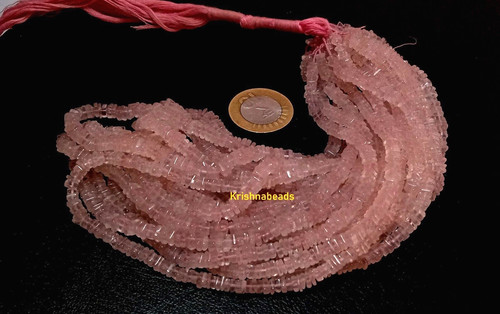 Bracciale quarzo rosa quadrato - quarzo,