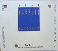 Etiquettes vin ITALIE CANNUBI