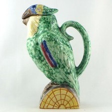 Carafe Ancienne PERROQUET Faïence ANGELO MINGHETTI Italy Bologne parrot/art deco