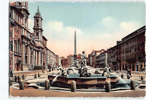 Cartolina piazza navona roma - cartolina,