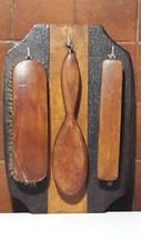 Set Spazzole Vintage Con Supporto Legno