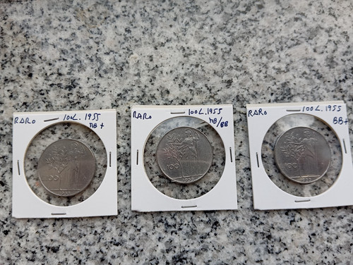 Raro 100 lire - 1955, tre
