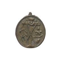 *HH* Medaglia Religiosa Votiva Devozionale Croce Crocifisso Volto Santo Gesù 