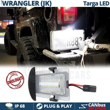 Luci TARGA LED PER Jeep Wrangler JK Placchetta Led CANbus Luce Bianca 6500K