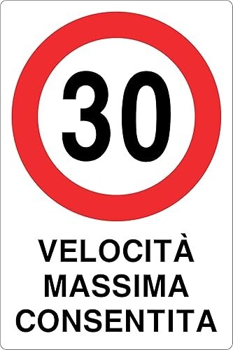 Cartello segnaletico km h - segnaletico, 30
