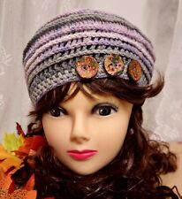 Berretto Capello Invernale Da Ragazza Bambina In Lana All'uncinetto Fatto a Mano