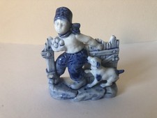 Vintage Ceramic Boy With Dog