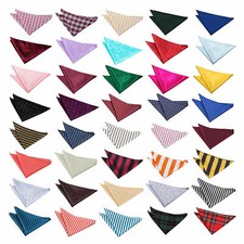 Fazzoletto da uomo fazzoletto tinta unita fantasia floreale paisley righe a pois di DQT