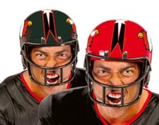 Casco football americano rosso giallo o nero in plastica