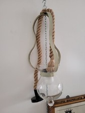 LAMPIONE VINTAGE ANNI 40 FERRO E VETRO LAMPADARIO