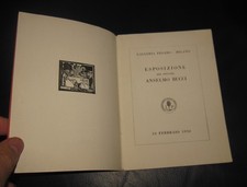1934 Anselmo Bucci  Galleria Pesaro - Milano -  Esposizione . Novecento Sarfatti