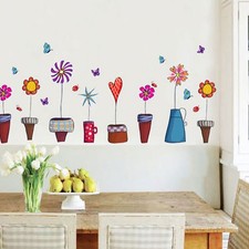  3 Pezzi Adesivi Murali Fiori