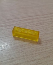LEGO 3066 TrYellow Brick 1 x 4 without Center Studs, Bottom Tubes SPACE CLASSIC