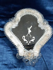 COLLEZIONISMO BELLISSIMO Specchio da tavolo vintage in VETRO serigrafato MURANO