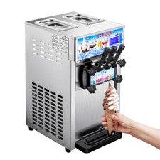 Macchina Gelato 3 Gusti Mix Commerciale Gusto Gelato Cono Display LED