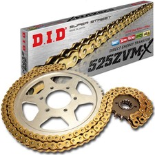 Kit catena DID acciaio 525ZVM-X G&G rivetto per Ducati GT 1000 Touring C103AB anno 2010