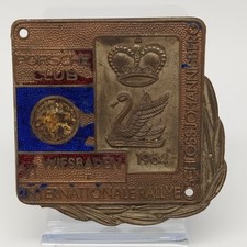 Placca Rally tedesca 1964 Porsche Club smalti parzialmente rimossi