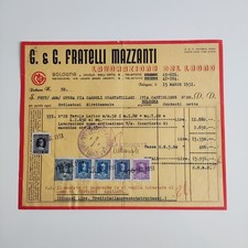 1951 G.&G. Fratelli Mazzanti Lavorazione Legno Bologna Fattura C00845