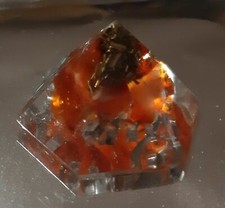Piramide ORGONITE 2 CHAKRA CORNIOLA Energia Quarzo orgone ki wicca tower buster