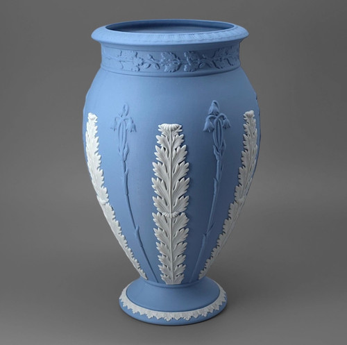 Vaso con piedi - blu, in