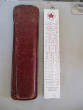 REGLE A CALCUL DE POCHE GRAPHOPLEX CALTEX + ETUI CUIR CALTEX