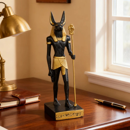 Statua egizia resina anubi - egizia,