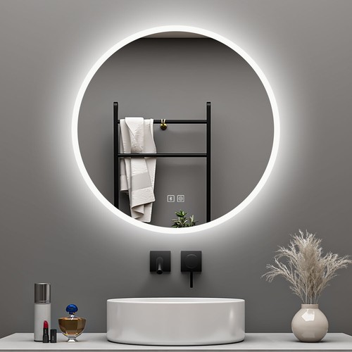Specchio rotondo con - , led|smart
