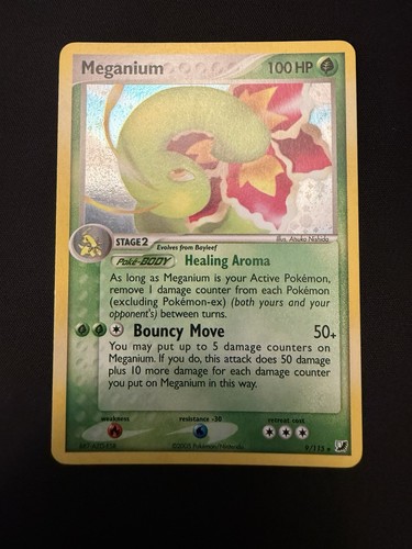 Meganium 115 holo rare ex - meganium, 9/115