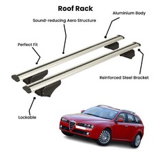2 Pcs Silver Cross Bars for