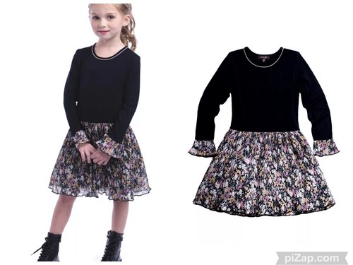 Abito bambina imoga - bambina, nero