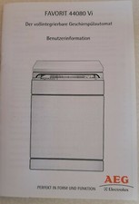 Manuale uso e manutenzione lavastoviglie AEG Favorit 44080Vi