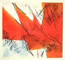 MARTINI, Sandro. Senza titolo. Acquaforte acquatinta a colori. Cm 66x73