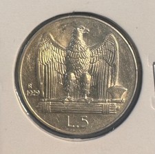 5 LIRE 1929  LIRA ITALIANA