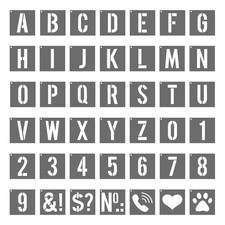 Stencil per lettere - e, numeri