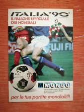 PUBBLICITA' ORIGINALE ADVERTISING PALLONI MONDO "ITALIA 90" del 1990