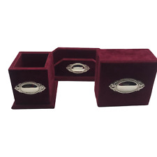 Dal Conte Argenteria Firenze Set Scrivania Velluto Argento 925 Vintage