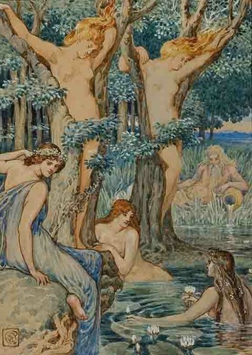 Walter crane nyads and - walter,