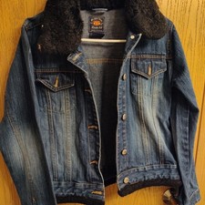 Giacca denim Route 66 blu nero