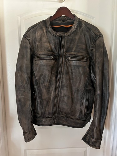 Giacca biker uomo pelle - , xl