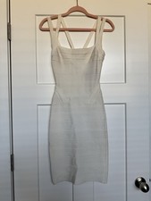 Herve Leger abito bianco donna