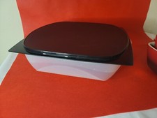 Tupperware cheesmart Contenitore Quadrato Trasparente con Coperchio Nero