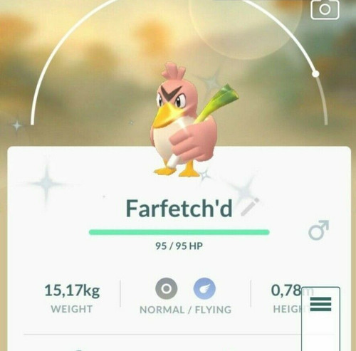 Shiny farfetch t c - -,