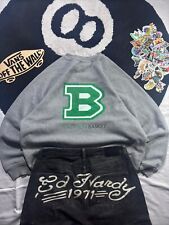 Felpa girocollo vintage anni 90 And1 Benetton Basket grigia taglia-M Y2k Boxy-Fit