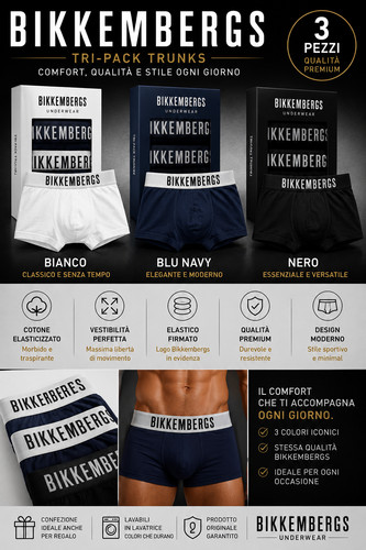Bikkembergs boxer uomo - boxer,