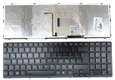 Tastiera DE nera con illuminazione comp. per Sony VAIO SVE151D11M
