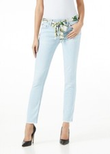 PANTALONE PANTALONI JEANS DONNA LIU JO U19050 D3149 COTONE BLU ORIGINALE PE