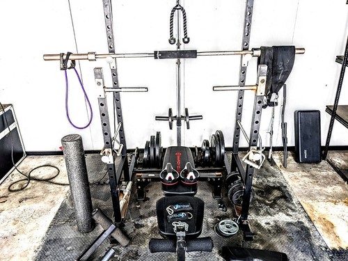 Squat rack used - squat,