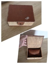 90s HAMILTON LEATHER & CORK VINTAGE WATCH BOX UHRENBOX SCATOLA KHAKI CHRONOGRAPH